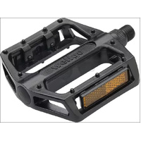Pedals Alloy Wide Body Platform 9/16" Axle BMX with AS Reflectors Black