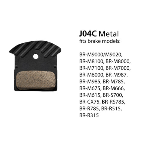 Shimano Disc Brake Pads J04C Ice Tech Metal With Spring (1Pair) Shimano Disc Brake Pads J04C Ice Tech Metal With Spring (1Pair)