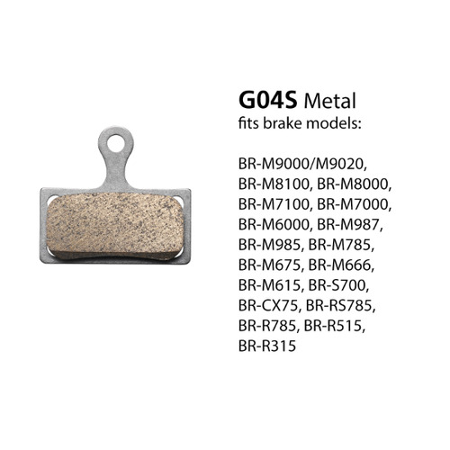 Disc Brake Pads G04S Metal With Spring (1 Pair) Disc Brake Pads G04S Metal With Spring (1 Pair)