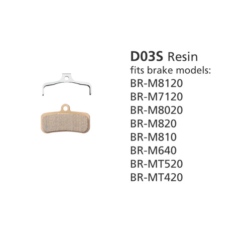 Shimano Disc Brake Pads D03S BR-M8020 Saint/XT Resin (1Pair) Shimano Disc Brake Pads D03S BR-M8020 Saint/XT Resin (1Pair)