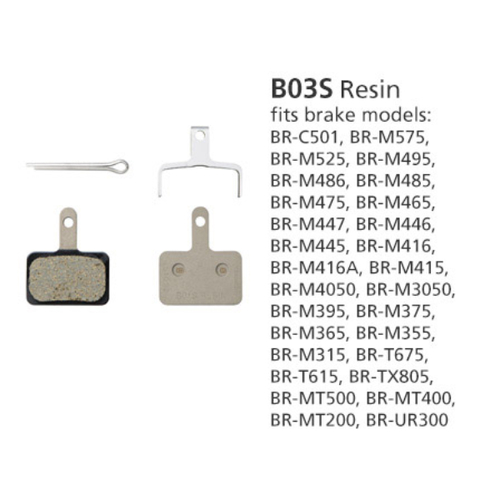 Shimano Disc Brake Pads BR-MT400 B03S Resin (1 Pair) Shimano Disc Brake Pads BR-MT400 B03S Resin (1 Pair)