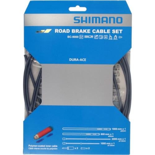 Brake Cable Set Shimano Dura Ace BR-9000 High Tech Grey Polymer-Coated Brake Cable Set Shimano Dura Ace BR-9000 High Tech Grey Polymer-Coated