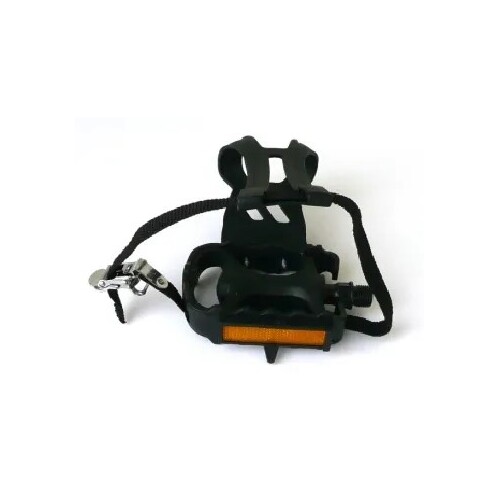 Pedals MTB Polypropylene (PP) 9/16" Axle w/Toe Clip and Strap (Attached) Pedals MTB Polypropylene (PP) 9/16" Axle w/Toe Clip and Strap (Attached)